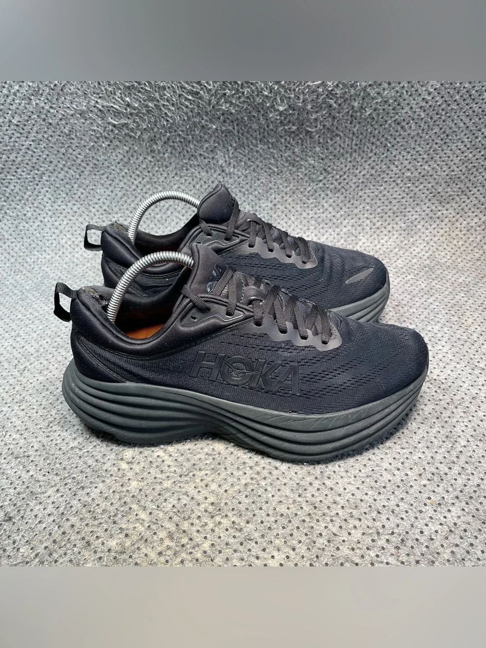 Hoka One One Bondi 8 Wide 2E Black Shoes Size 9 Men’s